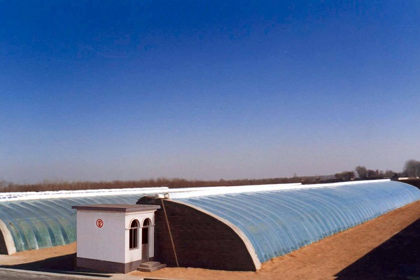 Film covered greenhouse with hydroponic